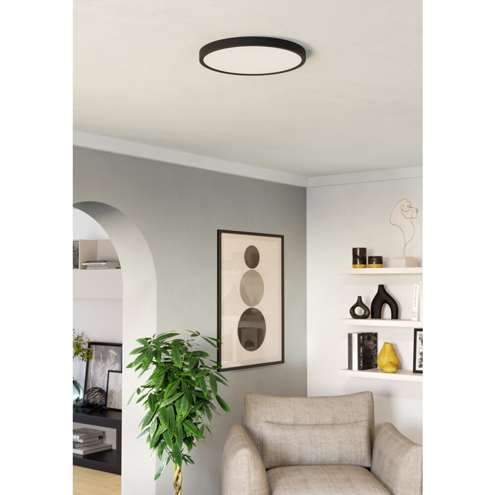 Illuminazione Eglo 6-Z Plafoniera, Applique LED Nero, Cambia colore main product photo