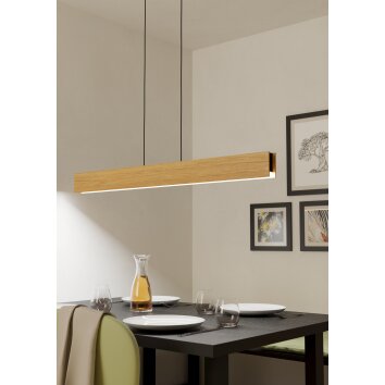 Illuminazione Eglo ANCHORENA-Z Lampadario a sospensione LED Marrone, Nero, Cambia colore