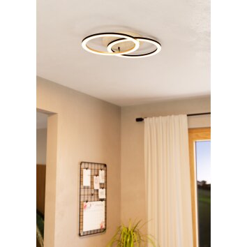 Illuminazione Eglo LOMALTAS-Z Plafoniera LED Marrone, Nero