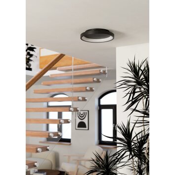 Illuminazione Eglo LORETELLO-Z Plafoniera LED Nero, Cambia colore