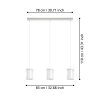 Illuminazione Eglo CHIUSELLO-Z Lampadario a sospensione LED Bianco, Cambia colore