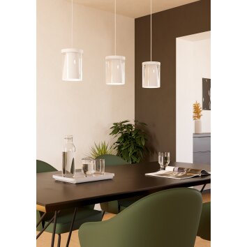 Illuminazione Eglo CHIUSELLO-Z Lampadario a sospensione LED Bianco, Cambia colore