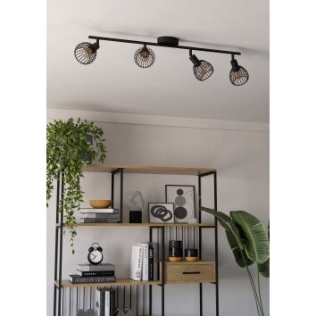 Illuminazione Eglo SONNINO Plafoniera, Faretto da soffitto Nero