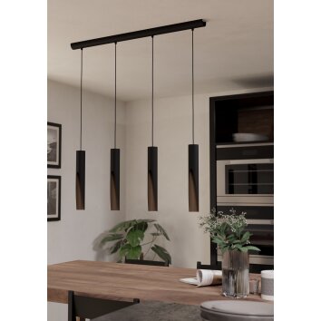 Illuminazione Eglo BARBOTTO Lampadario a sospensione LED Marrone, Nero