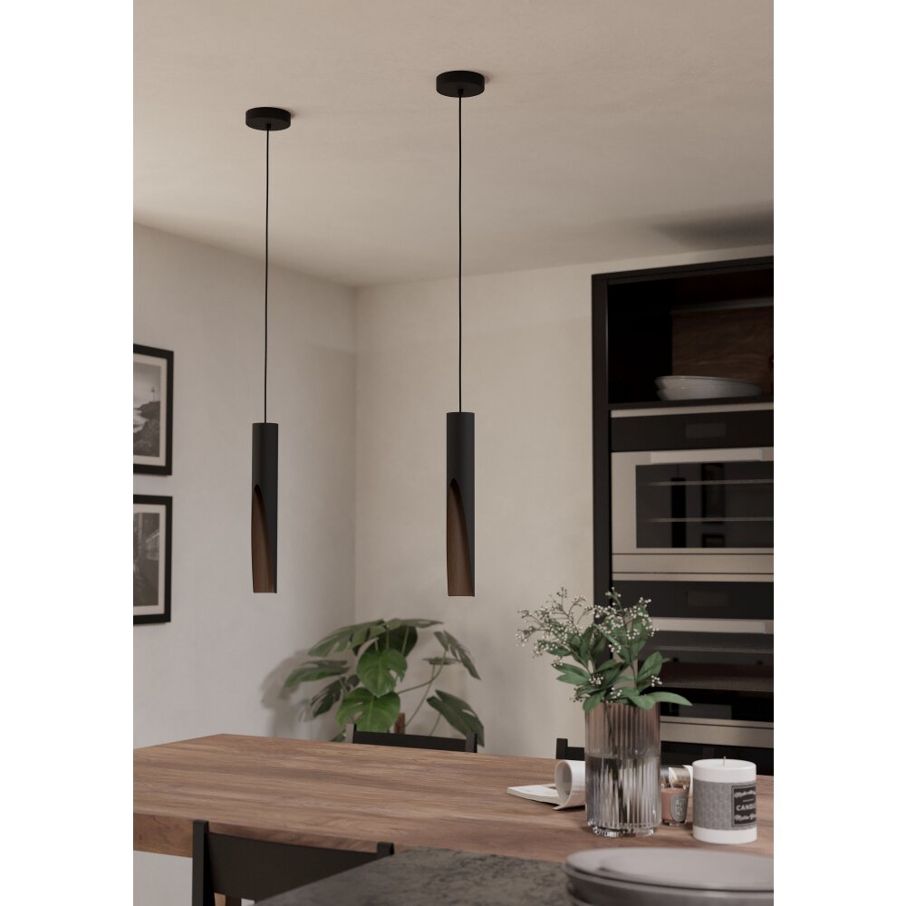 Illuminazione Eglo BARBOTTO Lampadario a sospensione LED Marrone, Nero main product photo