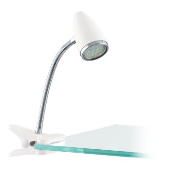 Illuminazione Eglo EGLO Lampada con pinza LED Cromo, Bianco