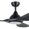 Illuminazione Eglo TUNITAS Lampada con ventilatore LED Nero, Telecomando, Cambia colore