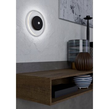 Illuminazione Eglo TREPELLA Applique LED Nero, Sensori di movimento, Telecomando, Cambia colore