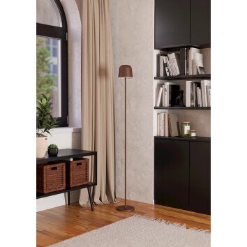 Illuminazione Eglo MANNERA-L Lampada da terra LED Ruggine, Telecomando, Cambia colore