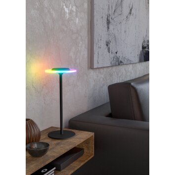 Illuminazione Eglo TREPELLA Lampada da tavolo LED Nero, Telecomando, Cambia colore