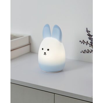 Illuminazione Eglo CASTELLINO Lampada da tavolo LED Blu, Telecomando, Cambia colore