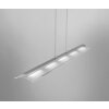 Leuchten Direkt LOLAsmart-NELE Lampada a Sospensione LED Nichel opaco, 5-Luci, Telecomando, Cambia colore