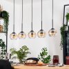 Koyoto Lampadario a sospensione, Lampada a sfera, Lampada a sospensione Écru, Nero, 5-Luci
