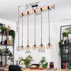 Koyoto Lampadario a sospensione, Lampada a sfera, Lampada a sospensione Écru, Nero, 5-Luci