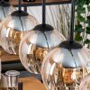 Koyoto Lampadario a sospensione, Lampada a sfera, Lampada a sospensione Écru, Nero, 5-Luci