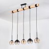 Koyoto Lampadario a sospensione, Lampada a sfera, Lampada a sospensione Écru, Nero, 5-Luci