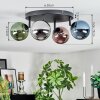 Chehalis Plafoniera, Lampada a sfera Blu, Cromo, Verde, Ramato, Grigio fumo, 4-Luci