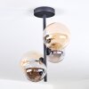 Chehalis Plafoniera, Lampada a sfera 33 cm Ambrato, Grigio fumo, 4-Luci