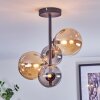 Chehalis Plafoniera, Lampada a sfera 33 cm Ambrato, Grigio fumo, 4-Luci