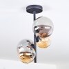 Chehalis Plafoniera, Lampada a sfera 33 cm Ambrato, Grigio fumo, 4-Luci