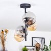 Chehalis Plafoniera, Lampada a sfera 33 cm Ambrato, Grigio fumo, 4-Luci
