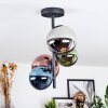 Chehalis Plafoniera, Lampada a sfera 33 cm Blu, Cromo, Verde, Ramato, Grigio fumo, 4-Luci