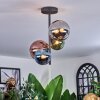 Chehalis Plafoniera, Lampada a sfera 33 cm Blu, Cromo, Verde, Ramato, Grigio fumo, 4-Luci