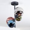 Chehalis Plafoniera, Lampada a sfera 33 cm Blu, Cromo, Verde, Ramato, Grigio fumo, 4-Luci