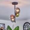 Chehalis Plafoniera, Lampada a sfera 27 cm Blu, Cromo, Verde, Chiaro, Ramato, Grigio fumo, 4-Luci