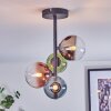 Chehalis Plafoniera, Lampada a sfera 27 cm Blu, Cromo, Verde, Chiaro, Ramato, Grigio fumo, 4-Luci
