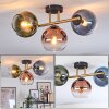 Koyoto Plafoniera, Lampada a sfera Oro, Nero, 3-Luci