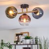 Koyoto Plafoniera, Lampada a sfera Oro, Nero, 3-Luci