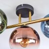 Koyoto Plafoniera, Lampada a sfera Oro, Nero, 3-Luci