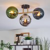 Gastor Plafoniera, Lampada a sfera Oro, Nero, 3-Luci