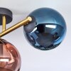 Gastor Plafoniera, Lampada a sfera Oro, Nero, 3-Luci