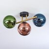 Gastor Plafoniera, Lampada a sfera Oro, Nero, 3-Luci