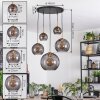Koyoto Lampadario a sospensione, Lampada a sfera, Lampada a sospensione Oro, Nero, 5-Luci