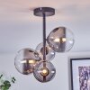 Chehalis Plafoniera, Lampada a sfera 33 cm Chiaro, Grigio fumo, 4-Luci