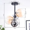 Chehalis Plafoniera, Lampada a sfera 33 cm Ambrato, Chiaro, Grigio fumo, 4-Luci