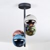 Chehalis Plafoniera, Lampada a sfera 27 cm Blu, Cromo, Verde, Ramato, Grigio fumo, 4-Luci
