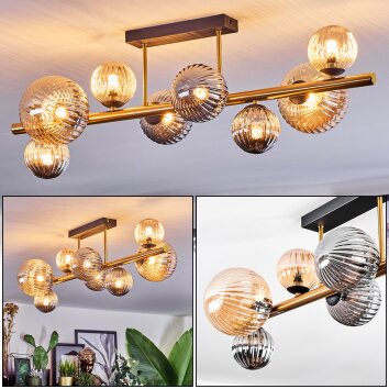Chehalis Plafoniera, Lampada a sfera Oro, Nero, 8-Luci Chehalis Plafoniera, Lampada a sfera Oro, Nero, 8-Luci