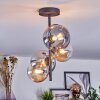 Chehalis Plafoniera, Lampada a sfera 33 cm Ambrato, Chiaro, Grigio fumo, 4-Luci