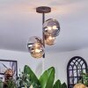 Chehalis Plafoniera, Lampada a sfera 33 cm Ambrato, Chiaro, Grigio fumo, 4-Luci