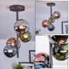 Chehalis Plafoniera, Lampada a sfera 27 cm Blu, Cromo, Verde, Ramato, Grigio fumo, 4-Luci