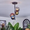 Chehalis Plafoniera, Lampada a sfera 27 cm Blu, Cromo, Verde, Ramato, Grigio fumo, 4-Luci