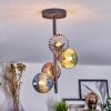 Chehalis Plafoniera, Lampada a sfera 27 cm Blu, Cromo, Verde, Ramato, Grigio fumo, 4-Luci