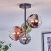 Chehalis Plafoniera, Lampada a sfera 33 cm Blu, Cromo, Verde, Chiaro, Ramato, Grigio fumo, 4-Luci