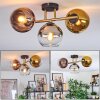Koyoto Plafoniera, Lampada a sfera Oro, Nero, 3-Luci