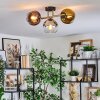 Koyoto Plafoniera, Lampada a sfera Oro, Nero, 3-Luci