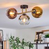 Koyoto Plafoniera, Lampada a sfera Oro, Nero, 3-Luci